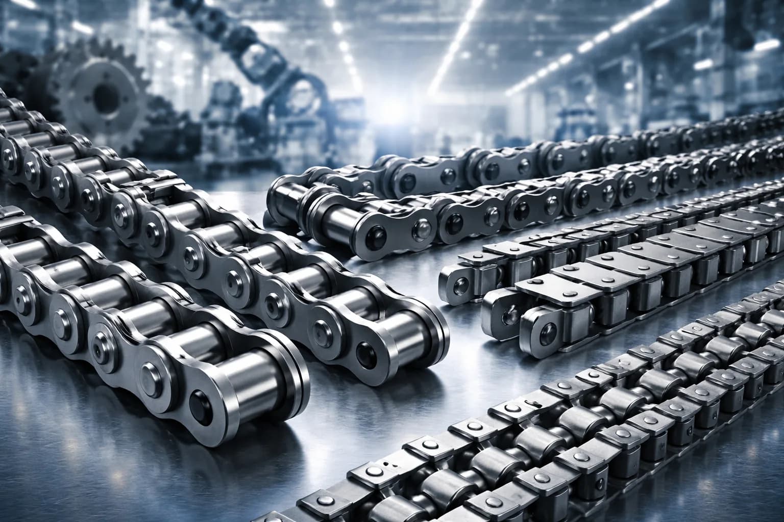 Приводные и транспортерные цепи для промышленного оборудования
