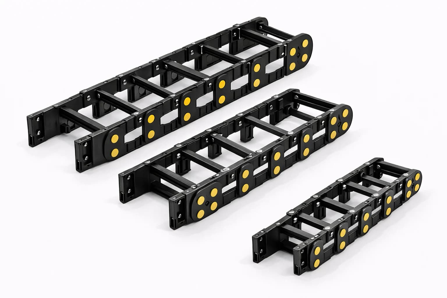 Кабеленесущие цепи с изменяемой шириной